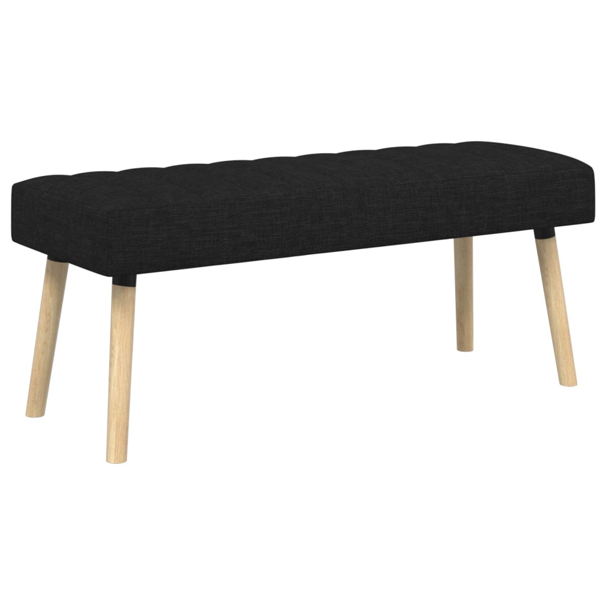 vidaXL Πάγκος με Καναλεύματα Μαύρο 110 x 40 x 46 cm Ύφασμα
