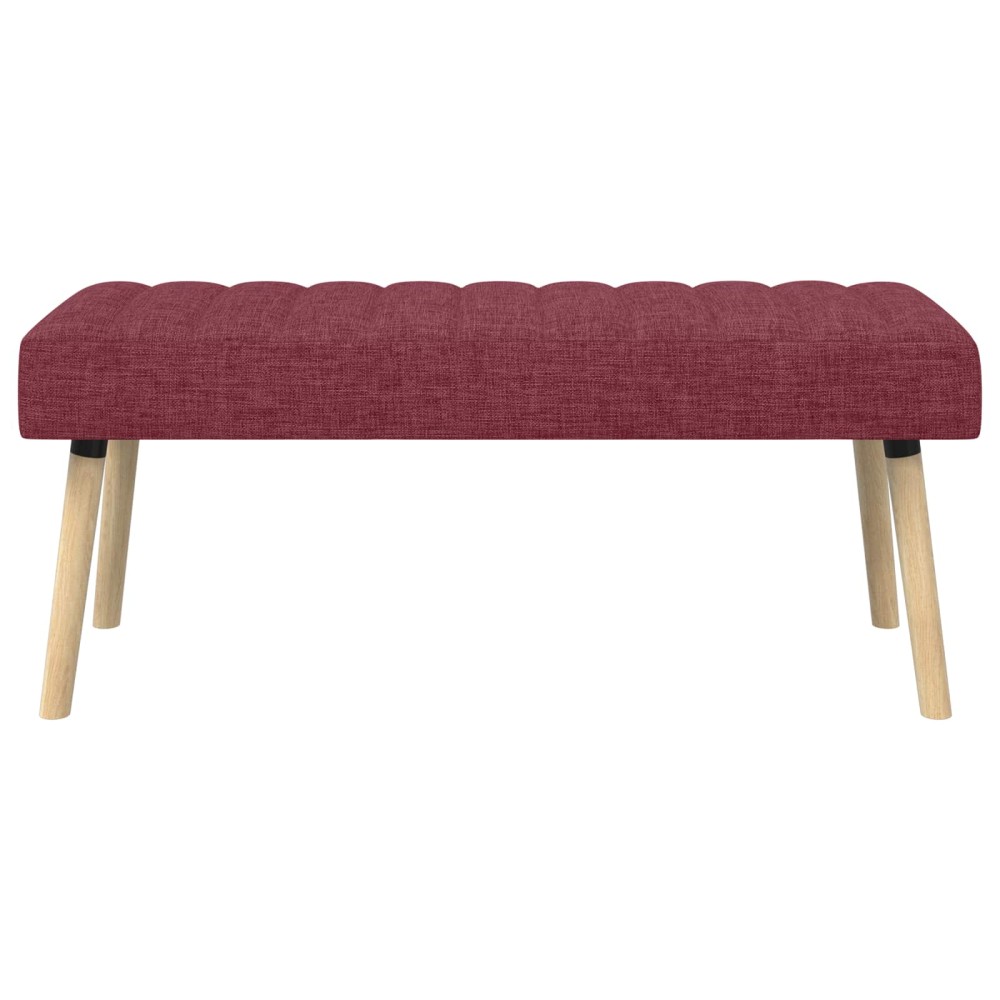 vidaXL Πάγκος με Καναλεύματα Κόκκινο 110 x 40 x 46 cm Ύφασμα