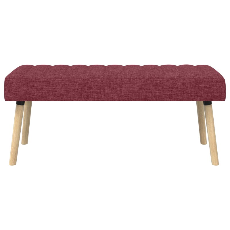 vidaXL Πάγκος με Καναλεύματα Κόκκινο 110 x 40 x 46 cm Ύφασμα