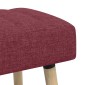 vidaXL Πάγκος με Καναλεύματα Κόκκινο 110 x 40 x 46 cm Ύφασμα