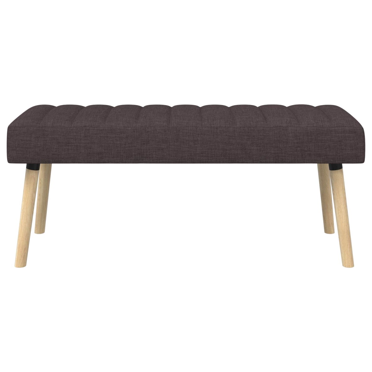 vidaXL Πάγκος με Καναλεύματα Σκούρο Καφέ 110 x 40 x 46 cm Ύφασμα