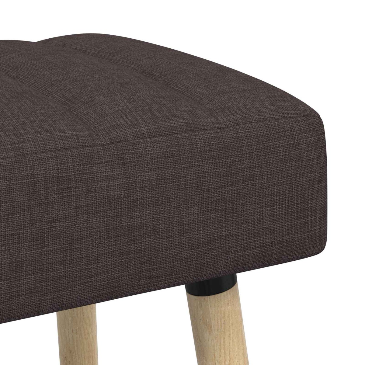 vidaXL Πάγκος με Καναλεύματα Σκούρο Καφέ 110 x 40 x 46 cm Ύφασμα