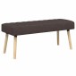 vidaXL Πάγκος με Καναλεύματα Σκούρο Καφέ 110 x 40 x 46 cm Ύφασμα