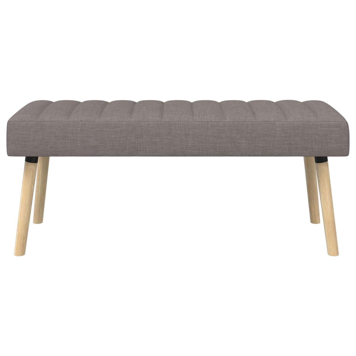vidaXL Πάγκος με Καναλεύματα Taupe 110 x 40 x 46 cm Ύφασμα