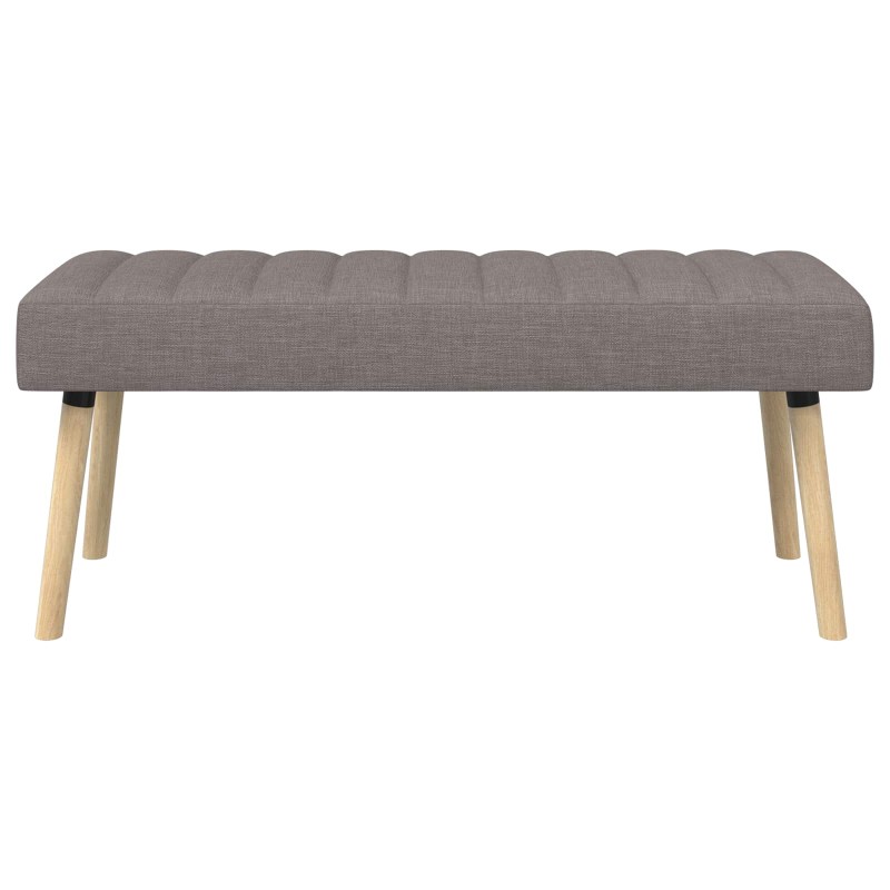 vidaXL Πάγκος με Καναλεύματα Taupe 110 x 40 x 46 cm Ύφασμα
