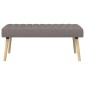 vidaXL Πάγκος με Καναλεύματα Taupe 110 x 40 x 46 cm Ύφασμα