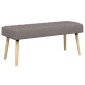 vidaXL Πάγκος με Καναλεύματα Taupe 110 x 40 x 46 cm Ύφασμα