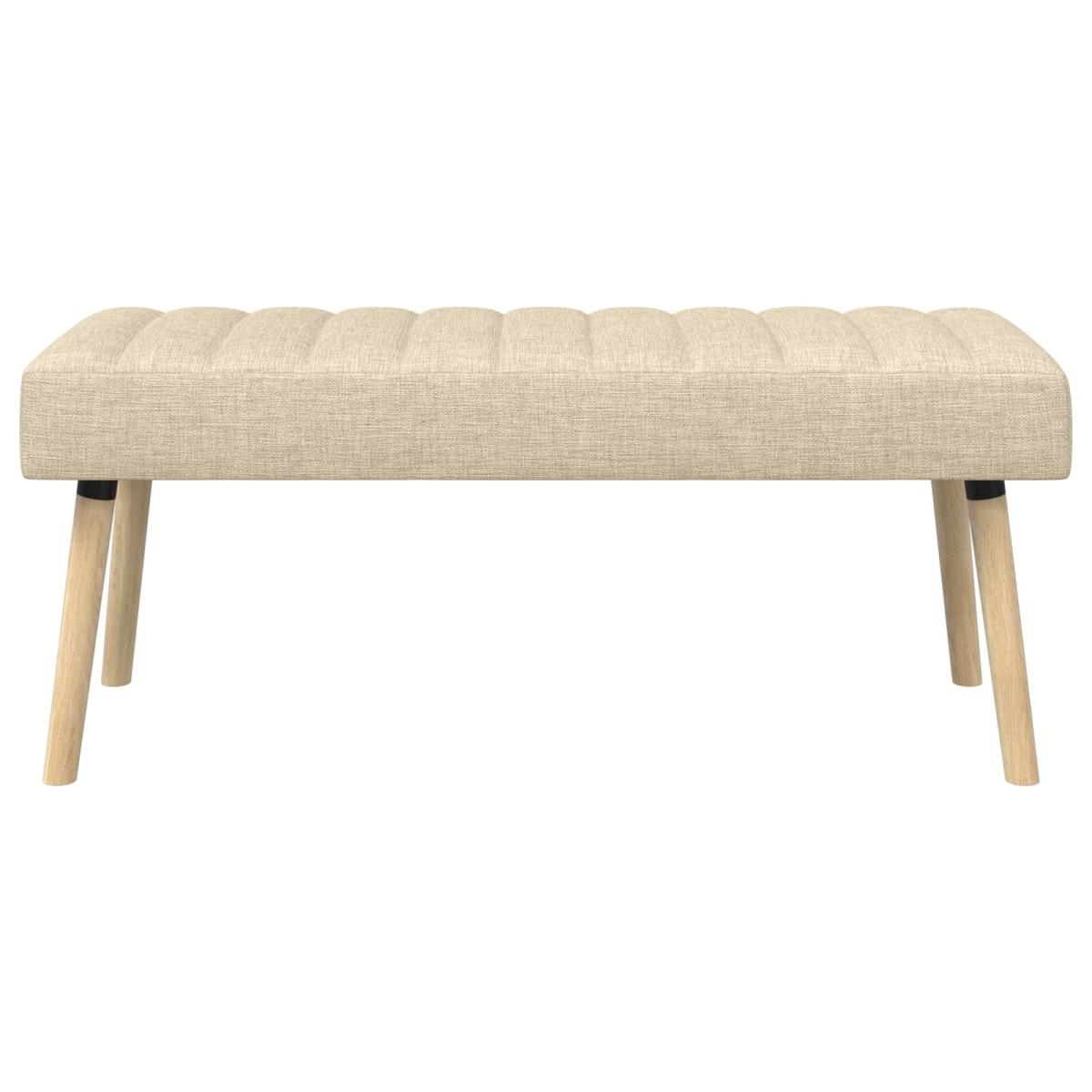 vidaXL Πάγκος με Καναλεύματα Κρεμ 110 x 40 x 46 cm Ύφασμα