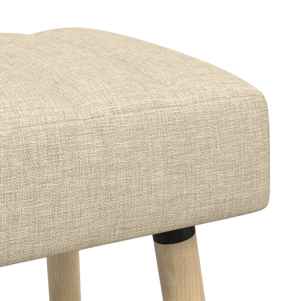 vidaXL Πάγκος με Καναλεύματα Κρεμ 110 x 40 x 46 cm Ύφασμα