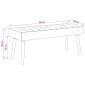 vidaXL Πάγκος με Καναλεύματα Κρεμ 110 x 40 x 46 cm Ύφασμα