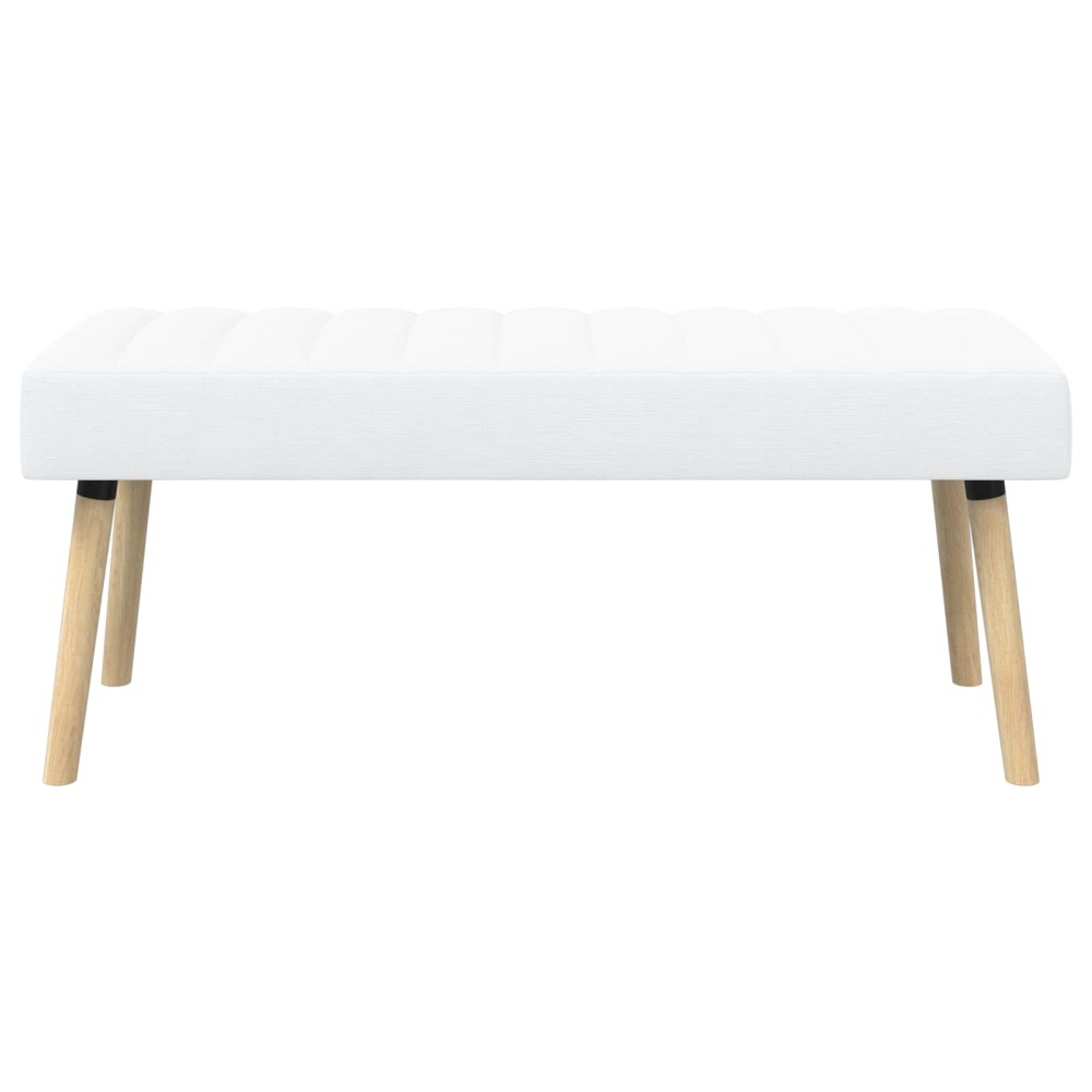 vidaXL Πάγκος με Καναλεύματα Λευκό 110 x 40 x 46 cm Ύφασμα