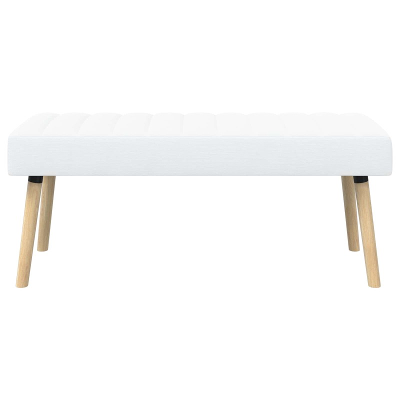 vidaXL Πάγκος με Καναλεύματα Λευκό 110 x 40 x 46 cm Ύφασμα
