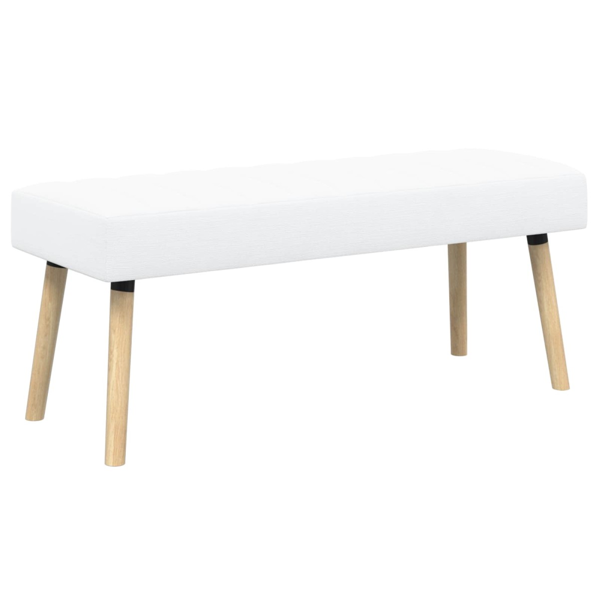 vidaXL Πάγκος με Καναλεύματα Λευκό 110 x 40 x 46 cm Ύφασμα