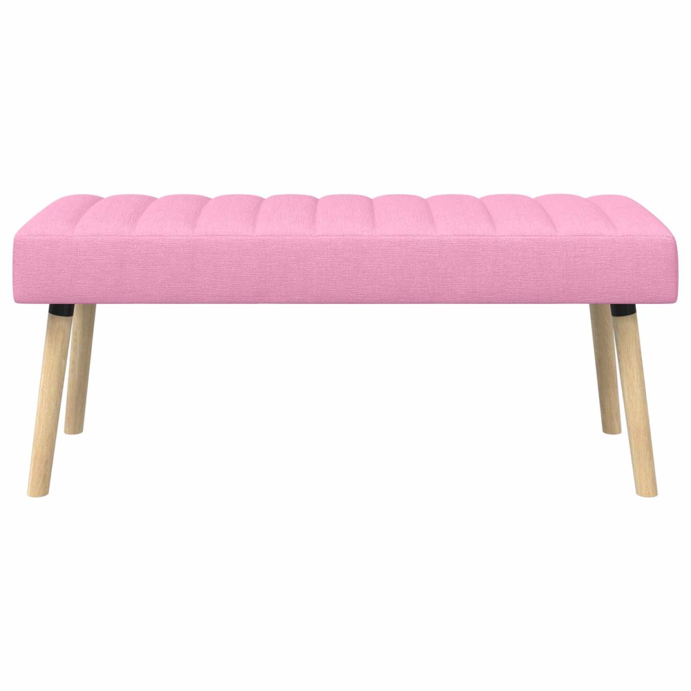 vidaXL Πάγκος με Καναλεύματα Ροζ 110 x 40 x 46 cm Ύφασμα