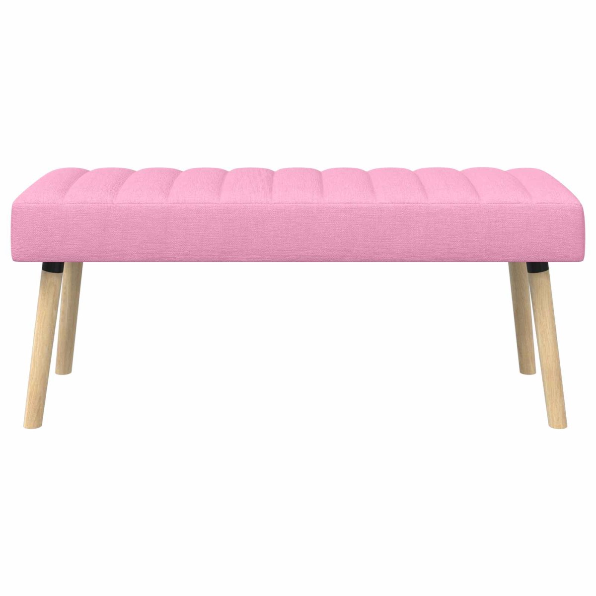 vidaXL Πάγκος με Καναλεύματα Ροζ 110 x 40 x 46 cm Ύφασμα