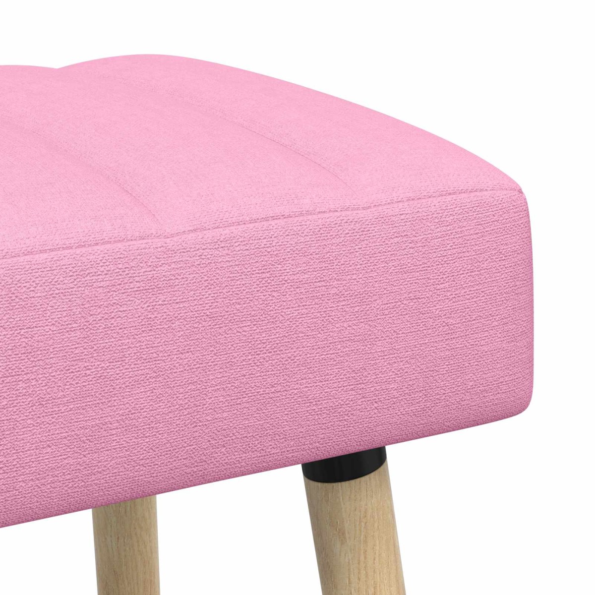 vidaXL Πάγκος με Καναλεύματα Ροζ 110 x 40 x 46 cm Ύφασμα