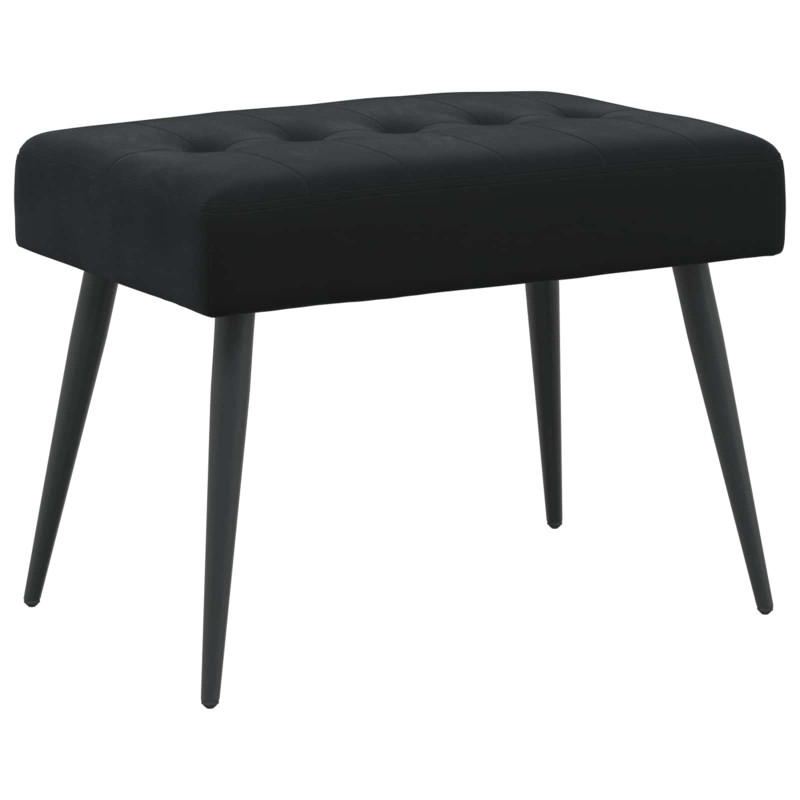 vidaXL Πάγκος με κουμπωτές επιφάνειες Μαύρο 60 x 40 x 45 εκ. Βελούδο