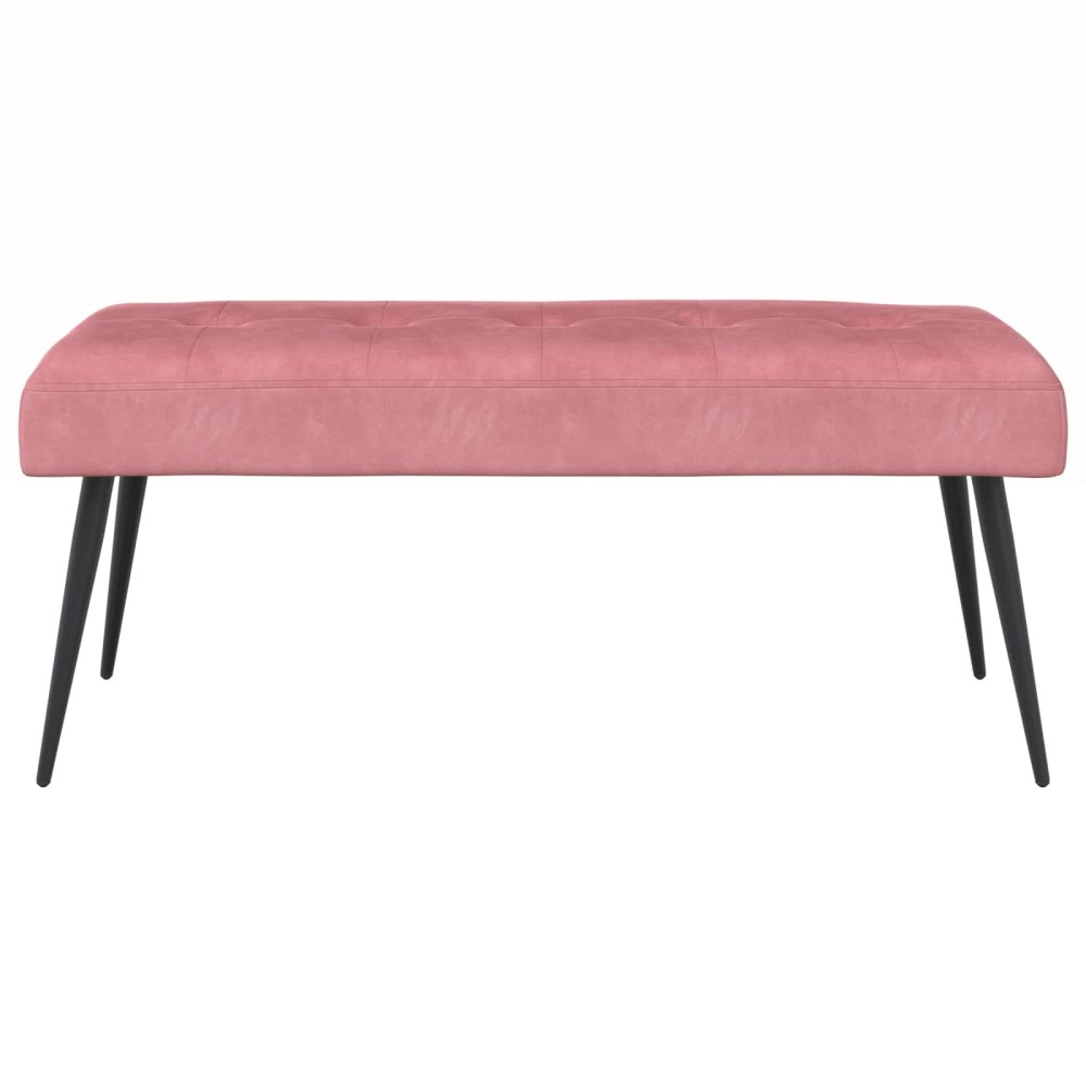 vidaXL Πάγκος με κουμπωτές επιφάνειες Ροζ 110 x 40 x 46 cm Βελούδο