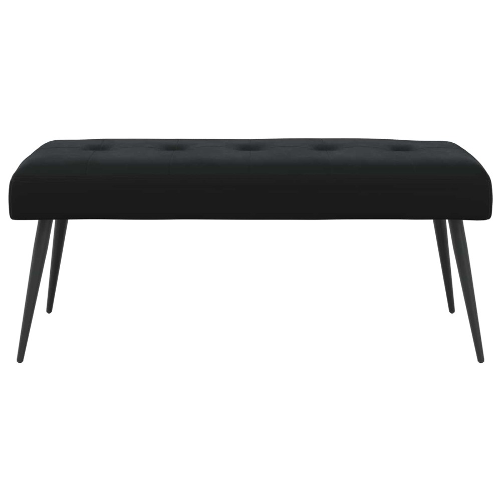vidaXL Πάγκος με κουμπωτές επιφάνειες Μαύρο 110 x 40 x 46 cm Βελούδο