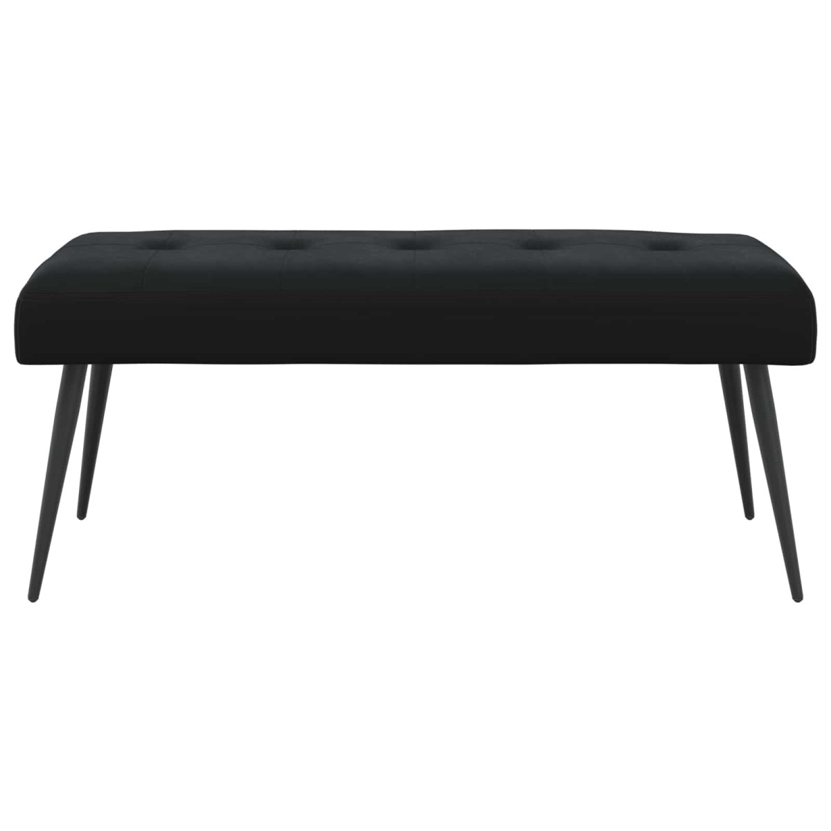 vidaXL Πάγκος με κουμπωτές επιφάνειες Μαύρο 110 x 40 x 46 cm Βελούδο