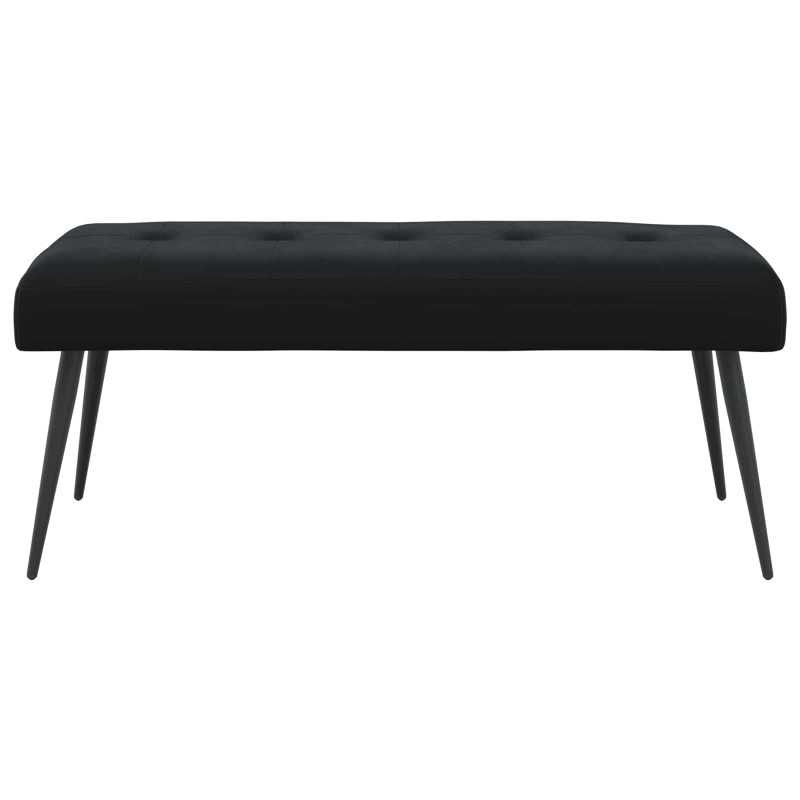 vidaXL Πάγκος με κουμπωτές επιφάνειες Μαύρο 110 x 40 x 46 cm Βελούδο