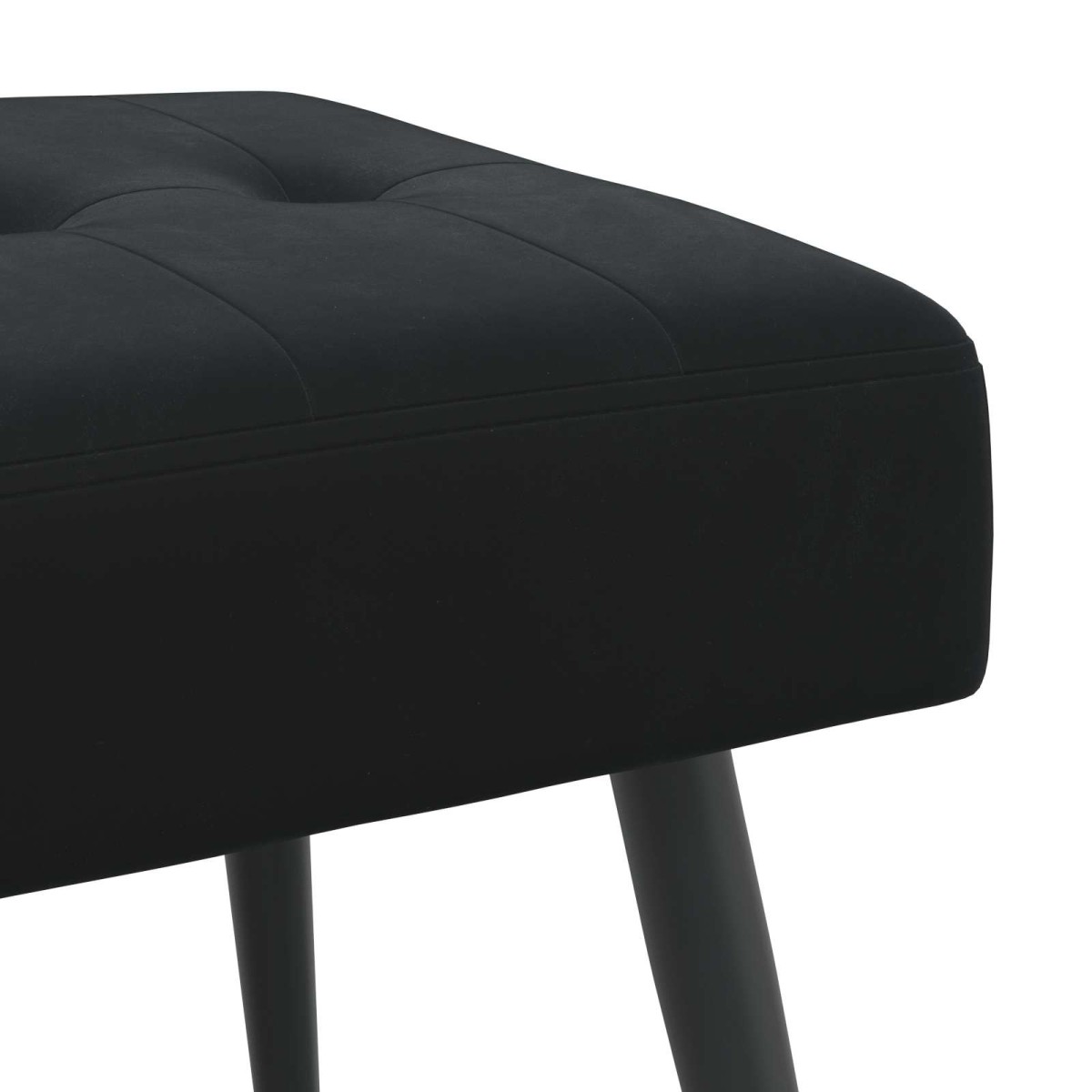 vidaXL Πάγκος με κουμπωτές επιφάνειες Μαύρο 110 x 40 x 46 cm Βελούδο
