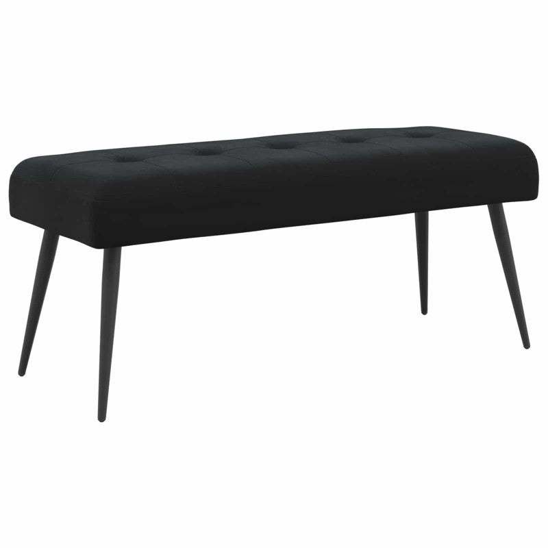 vidaXL Πάγκος με κουμπωτές επιφάνειες Μαύρο 110 x 40 x 46 cm Βελούδο
