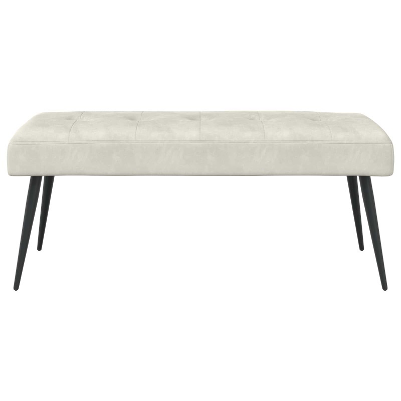 vidaXL Πάγκος με κουμπωτές επιφάνειες Κρεμ 110 x 40 x 46 cm Βελούδο
