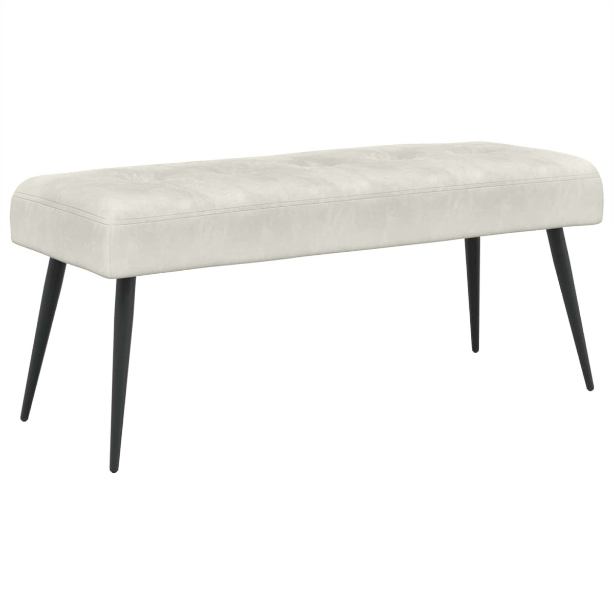 vidaXL Πάγκος με κουμπωτές επιφάνειες Κρεμ 110 x 40 x 46 cm Βελούδο