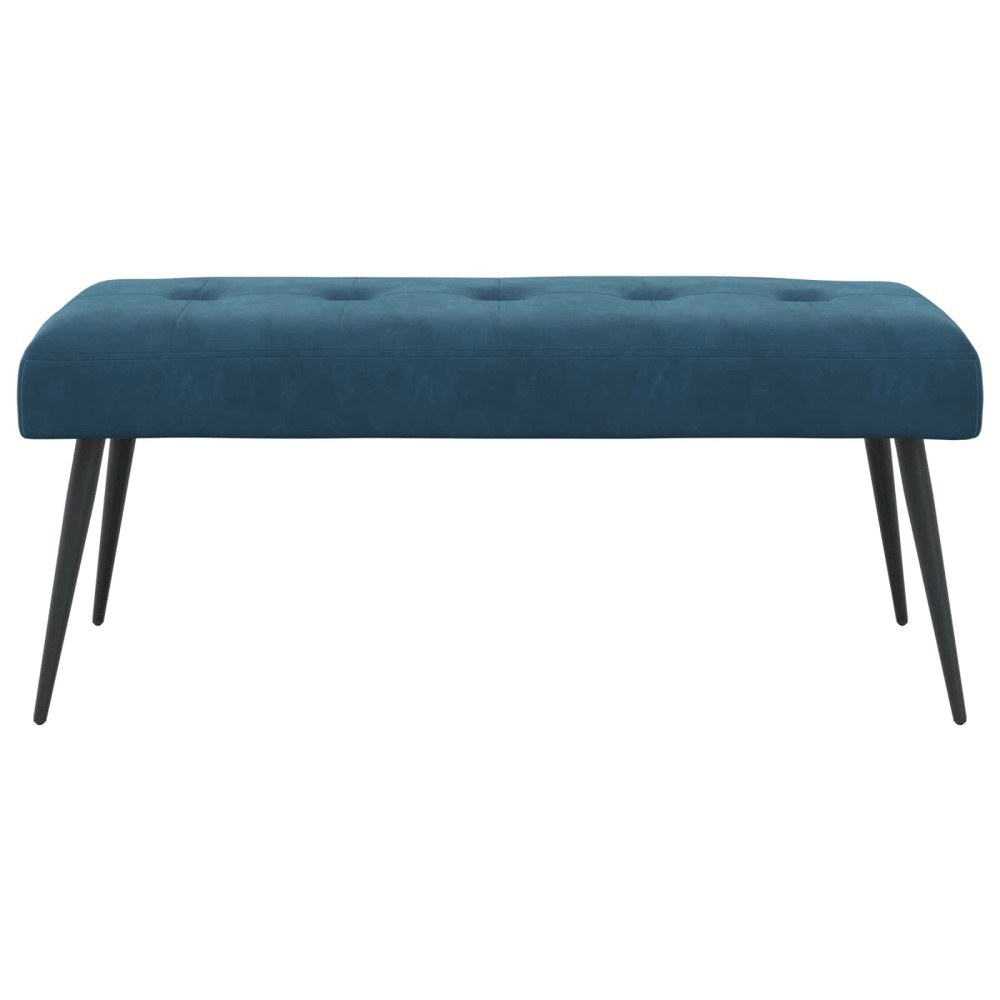 vidaXL Πάγκος με κουμπωτές επιφάνειες Μπλε 110 x 40 x 46 cm Βελούδο