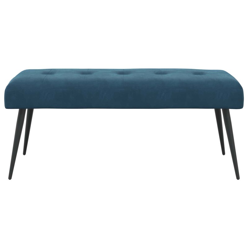 vidaXL Πάγκος με κουμπωτές επιφάνειες Μπλε 110 x 40 x 46 cm Βελούδο