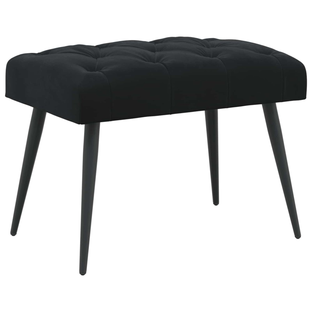 vidaXL Πάγκος με κουμπωτές επιφάνειες Μαύρο 60 x 40 x 45 εκ. Βελούδο