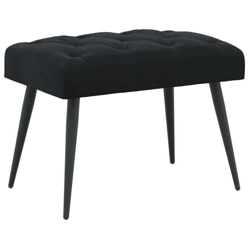 vidaXL Πάγκος με κουμπωτές επιφάνειες Μαύρο 60 x 40 x 45 εκ. Βελούδο
