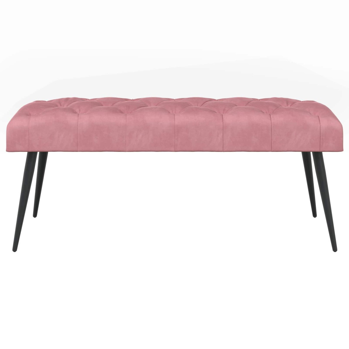 vidaXL Πάγκος με κουμπωτές επιφάνειες Ροζ 110 x 40 x 46 cm Βελούδο