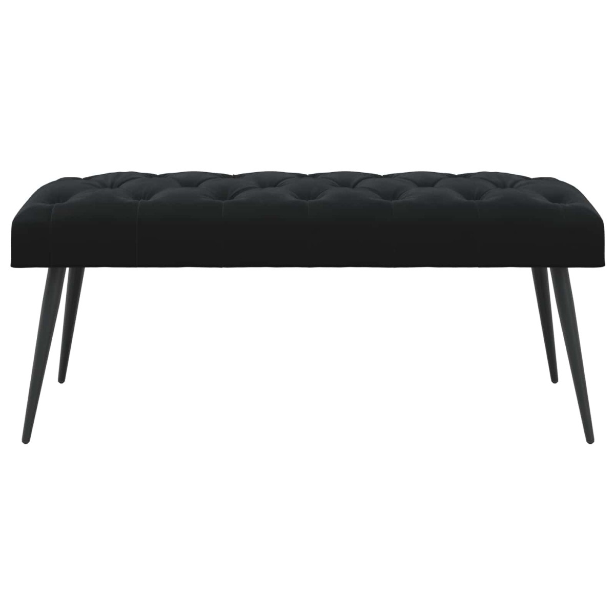 vidaXL Πάγκος με κουμπωτές επιφάνειες Μαύρο 110 x 40 x 46 cm Βελούδο