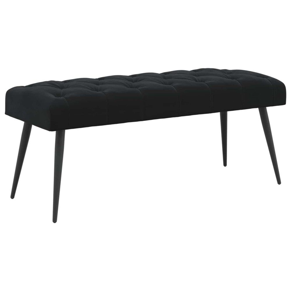 vidaXL Πάγκος με κουμπωτές επιφάνειες Μαύρο 110 x 40 x 46 cm Βελούδο