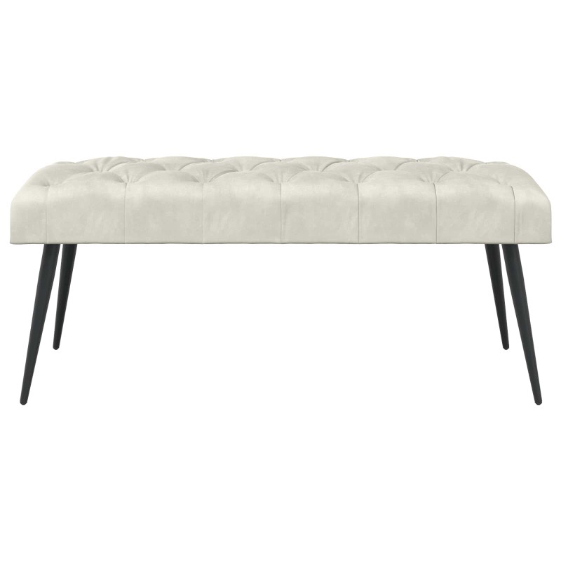 vidaXL Πάγκος με κουμπωτές επιφάνειες Κρεμ 110 x 40 x 46 cm Βελούδο
