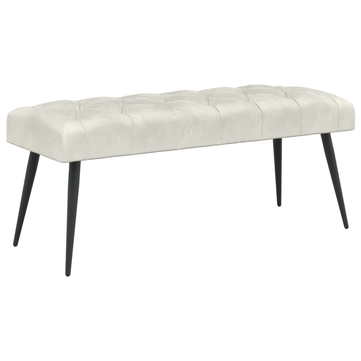 vidaXL Πάγκος με κουμπωτές επιφάνειες Κρεμ 110 x 40 x 46 cm Βελούδο
