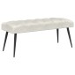 vidaXL Πάγκος με κουμπωτές επιφάνειες Κρεμ 110 x 40 x 46 cm Βελούδο