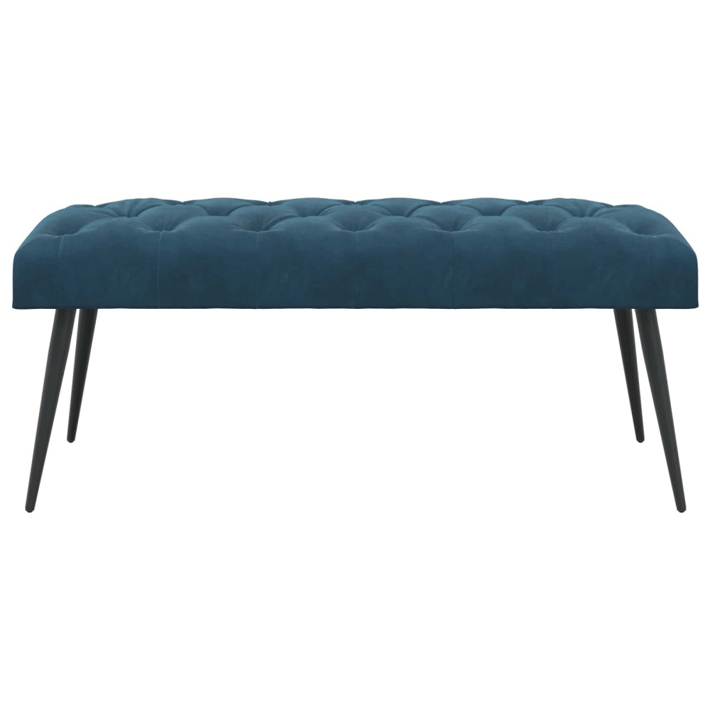 vidaXL Πάγκος με κουμπωτές επιφάνειες Μπλε 110 x 40 x 46 cm Βελούδο