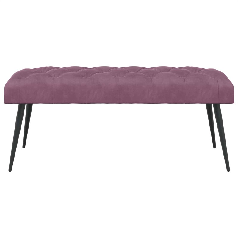 vidaXL Πάγκος με κουμπωτές επιφάνειες Μοβ 110 x 40 x 46 cm Βελούδο