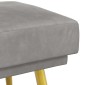 vidaXL Διπλή Επίστρωση Πάγκος Ανοιχτό γκρι 120 x 45 x 46 εκ Βελούδο