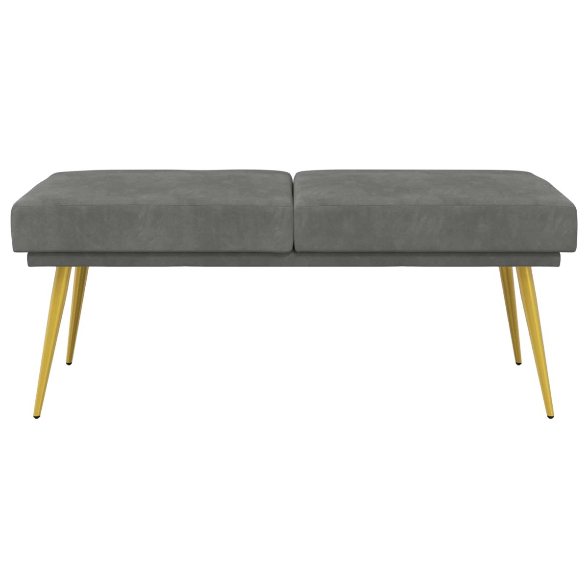vidaXL Διπλή Επίστρωση Πάγκος Σκούρο Γκρι 120 x 45 x 46 εκ Βελούδο