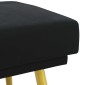 vidaXL Διπλή Επίστρωση Πάγκος Μαύρο 120 x 45 x 46 εκ Βελούδο