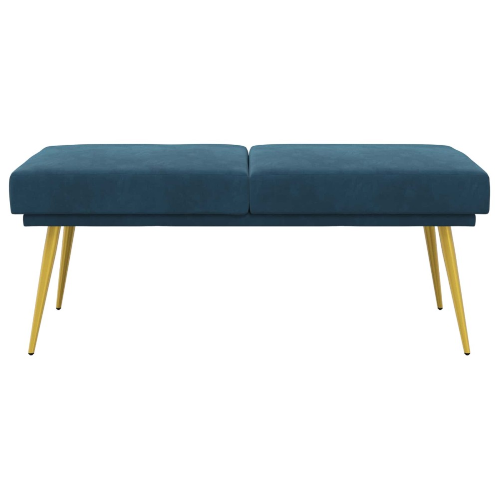 vidaXL Διπλή Επίστρωση Πάγκος Μπλε 120 x 45 x 46 εκ Βελούδο