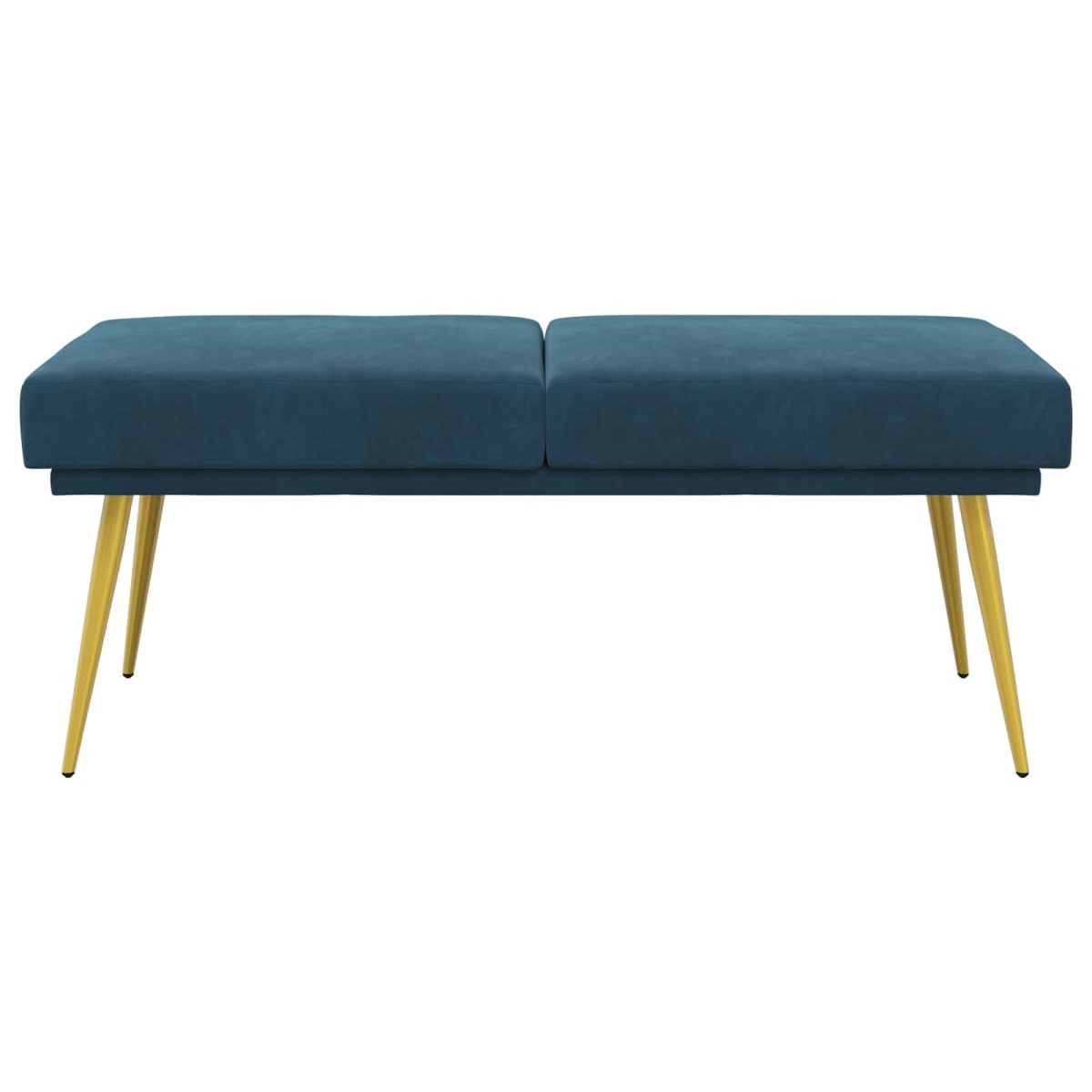 vidaXL Διπλή Επίστρωση Πάγκος Μπλε 120 x 45 x 46 εκ Βελούδο