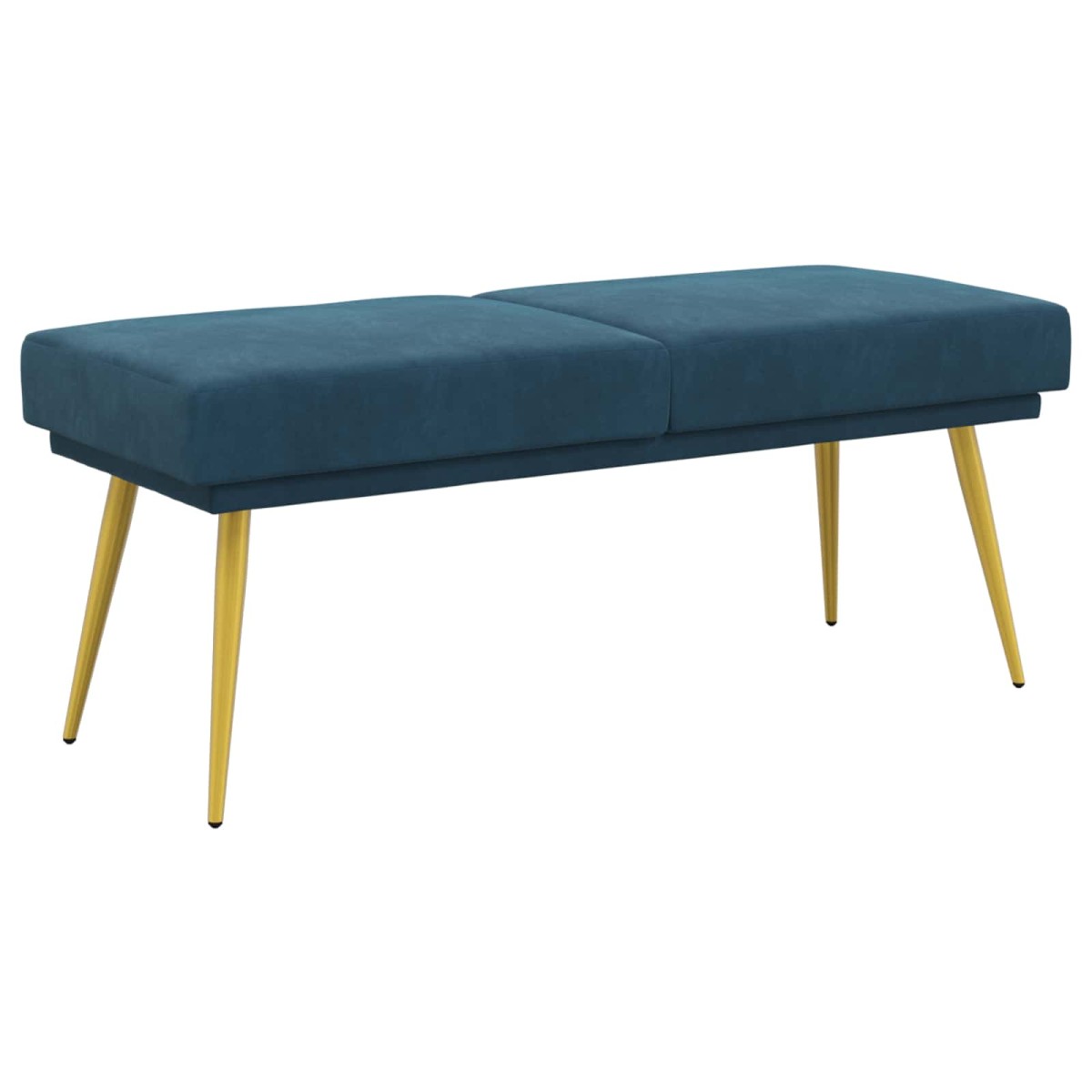 vidaXL Διπλή Επίστρωση Πάγκος Μπλε 120 x 45 x 46 εκ Βελούδο