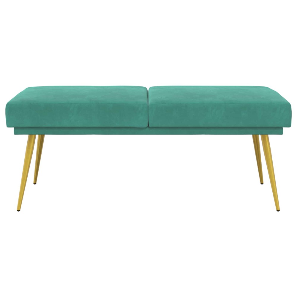 vidaXL Διπλή Επίστρωση Πάγκος Τιρκουάζ 120 x 45 x 46 εκ Βελούδο