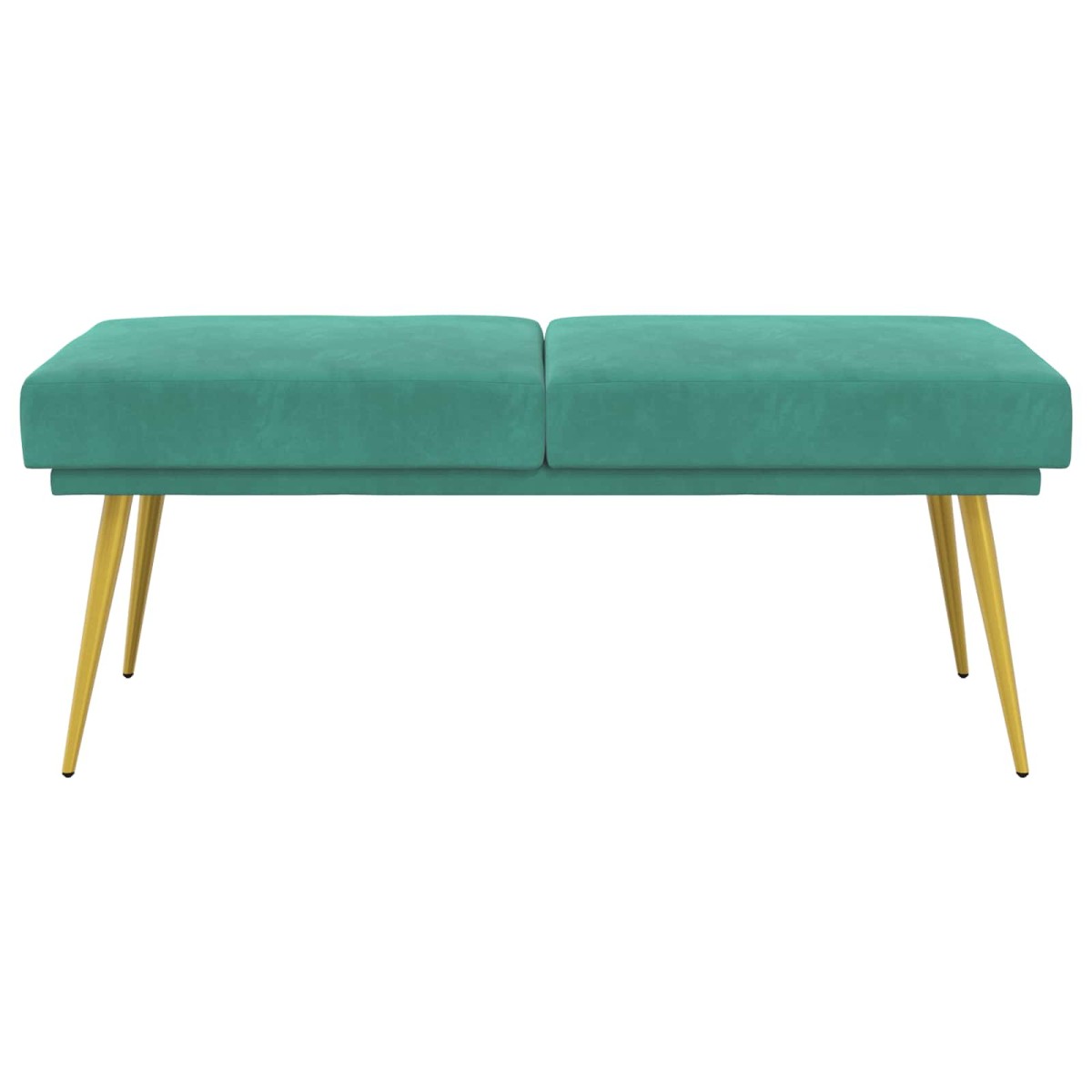 vidaXL Διπλή Επίστρωση Πάγκος Τιρκουάζ 120 x 45 x 46 εκ Βελούδο