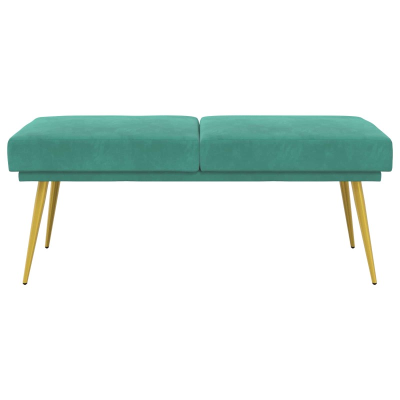vidaXL Διπλή Επίστρωση Πάγκος Τιρκουάζ 120 x 45 x 46 εκ Βελούδο